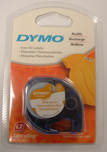 DYMO WHITE IRON-ON 12MM x 2MM 18771